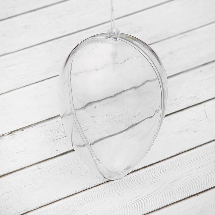 Заготовка - подвеска, раздельные части "Яйцо", размер собранного 6,2*6,2*9 см