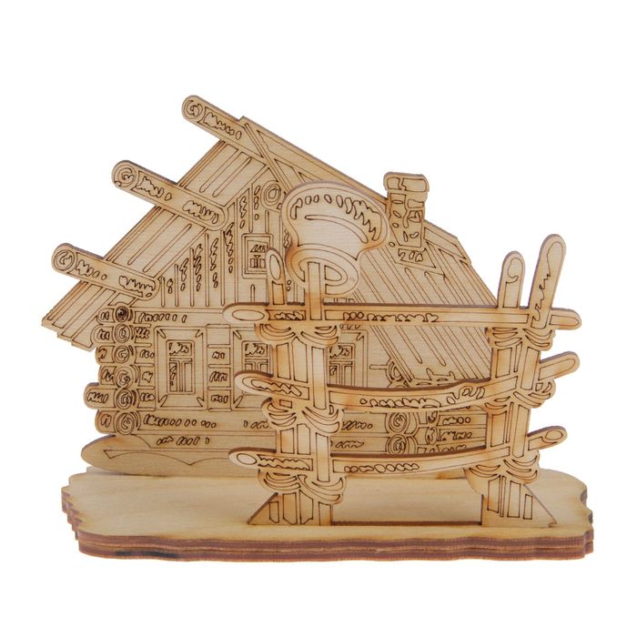 Салфетница "Домик с забором" 15х12х6 см (СД 00-27)