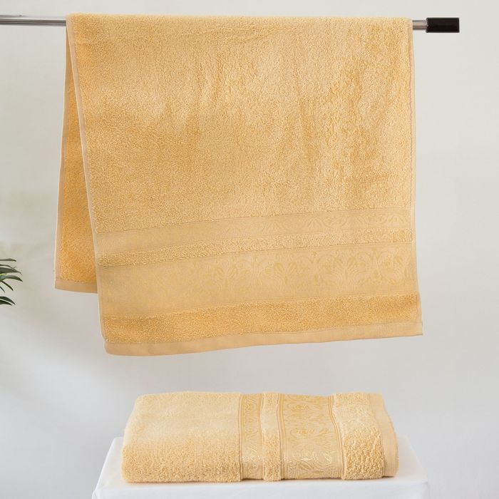 Полотенце TWO DOLPHINS махр. жаккард 50х90 MACKA бежевый хл.460г/м