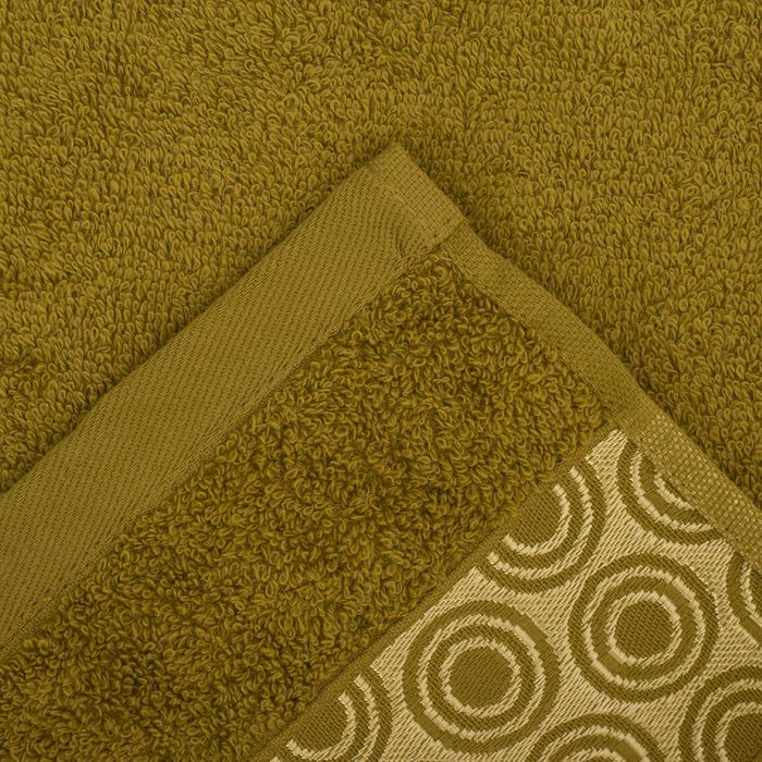 Полотенце TWO DOLPHINS махр. жаккард 70х140 TERASSA зелёный хл.460г/м