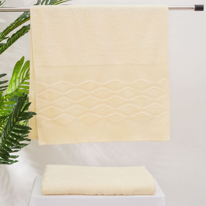 Полотенце DO&amp;CO Бамбук 50*90 VICTORI кремовый бамб.460г/м