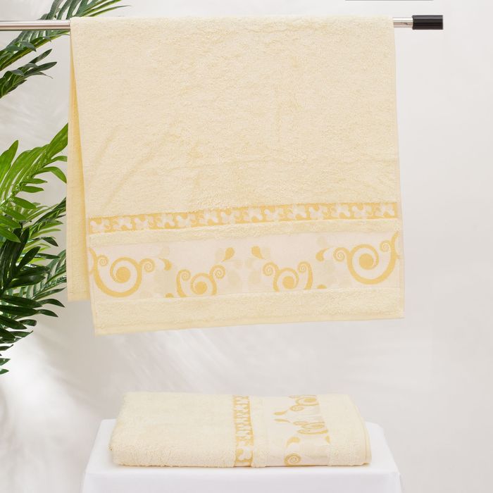 Полотенце DO&amp;CO Бамбук 50*90 HANNA кремовый бамб.460г/м