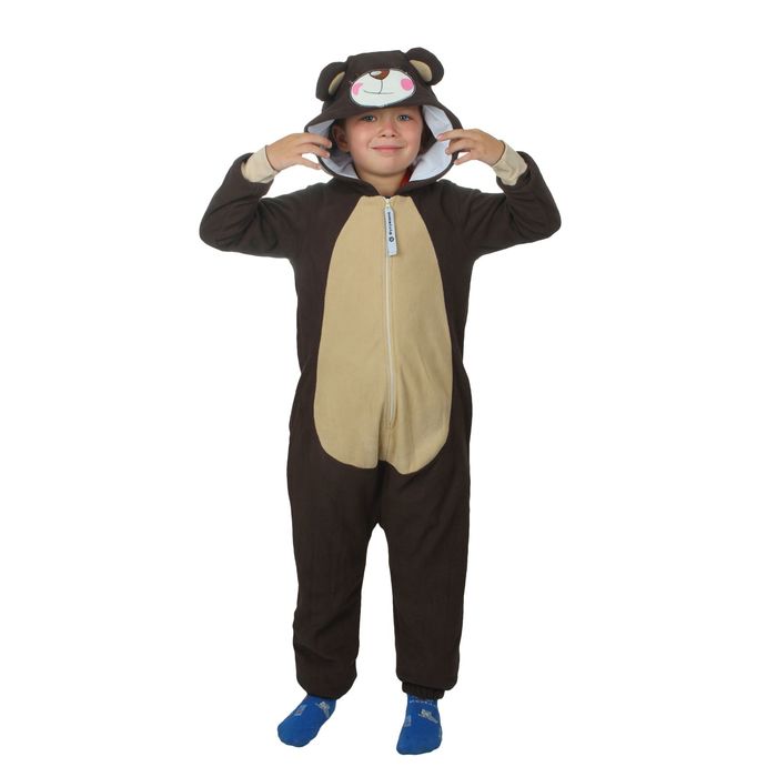 Комбинезон-кигуруми детский "Мишка бурый", размер 128