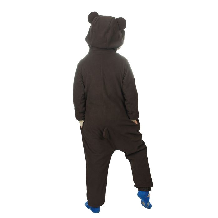 Комбинезон-кигуруми детский "Мишка бурый", размер 128
