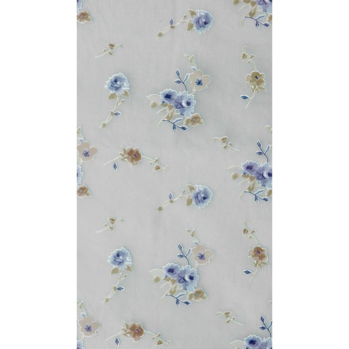 Тюль "Синие цветы", 300x275 см, п/э