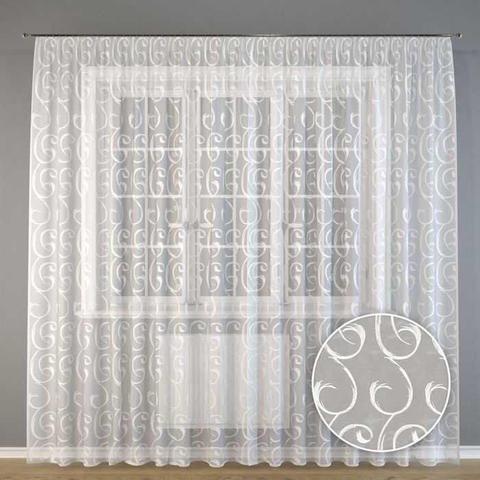 Тюль "Молочная вышивка", 300x275 см, п/э