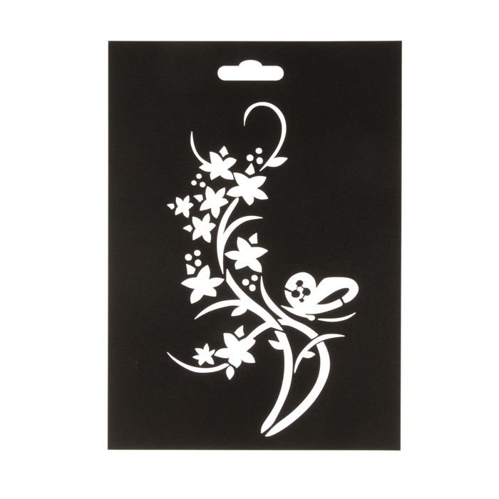 Трафарет пластик "Веточка" 21х15 см