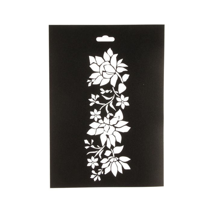 Трафарет пластик "Пионы" 21х15 см