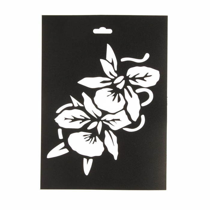 Трафарет пластик "Цветочный орнамент №11" 21х15 см