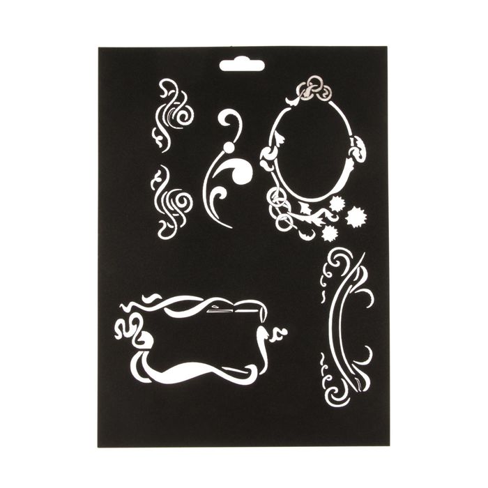 Трафарет пластик "Рамки" 21х15 см