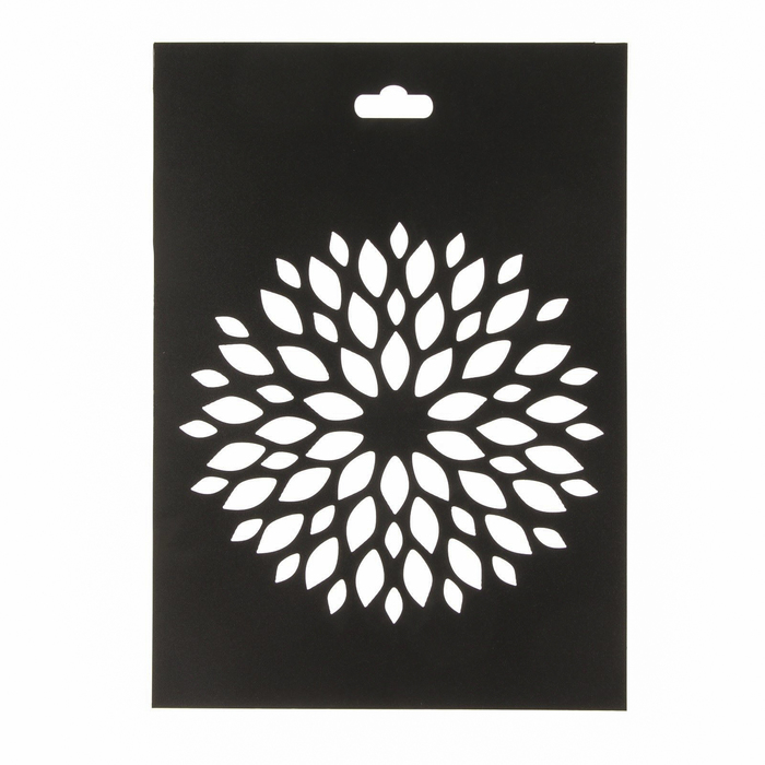 Трафарет пластик "Гербера" 20х14,5 см