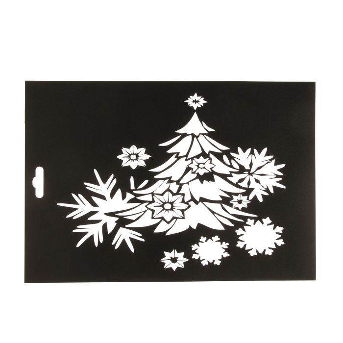 Трафарет пластик "Новый год №14" 21х30 см