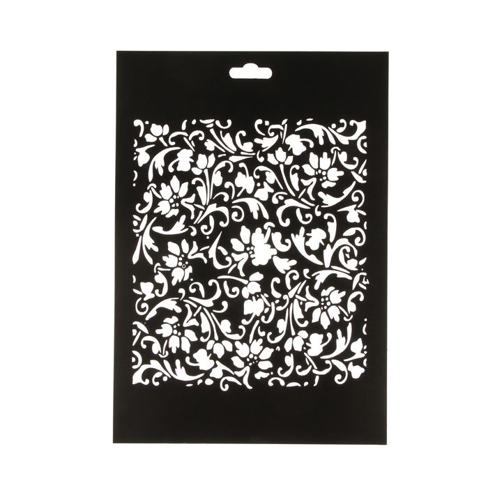 Трафарет пластик "Растительный узор" 21х30 см