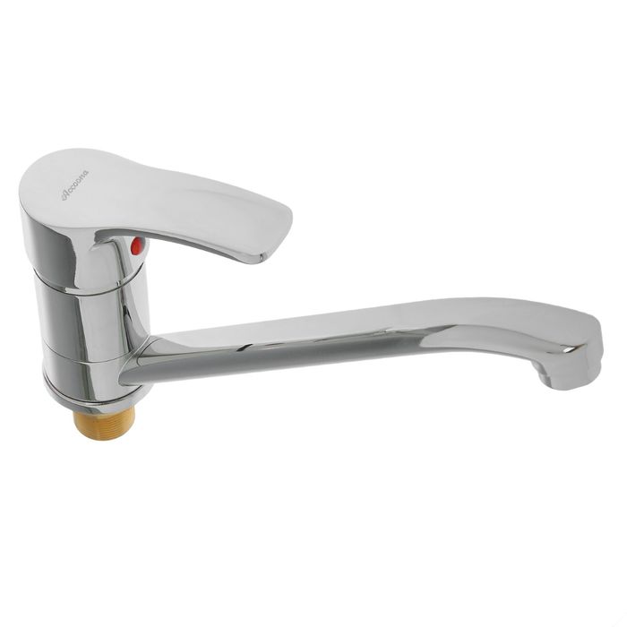 Смеситель для кухни Accoona A4103, однорычажный, с гайкой, латунь, хром