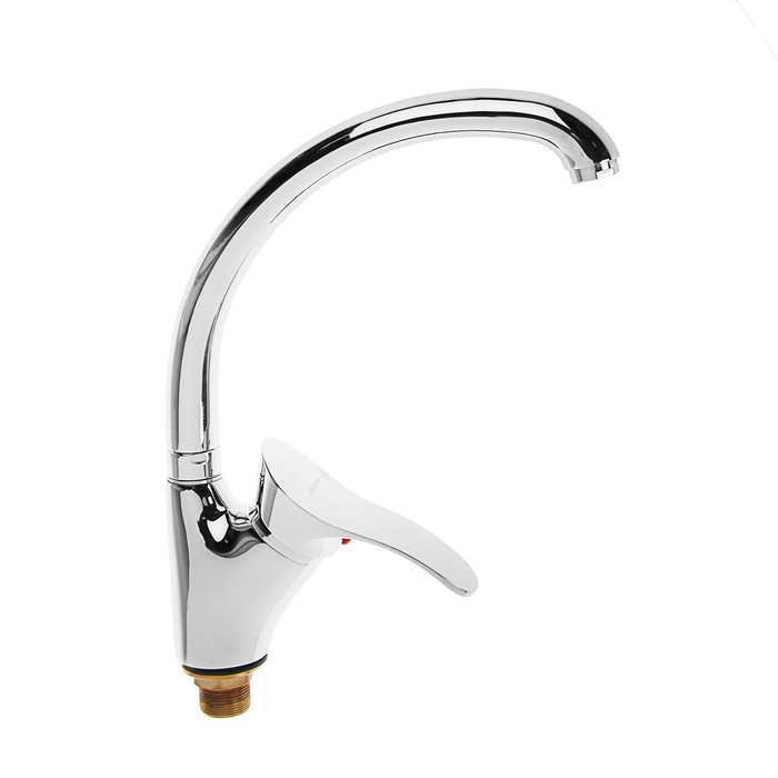 Смеситель для кухни Accoona A4005, однорычажный, с гайкой, латунь, хром