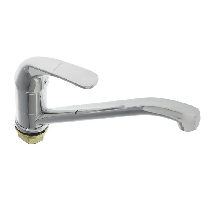 Смеситель для кухни Accoona A4113, однорычажный, с гайкой, латунь, хром