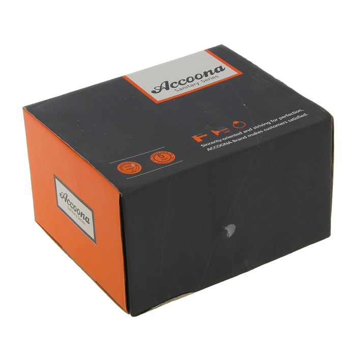 Смеситель для раковины Accoona A9071A, двухрычажный, латунь, цвет сатин