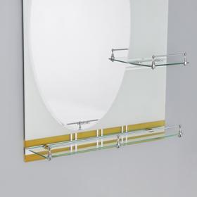 

Зеркало в ванную комнату двухслойное Ассоona, 80×60 см, A602, 3 полки