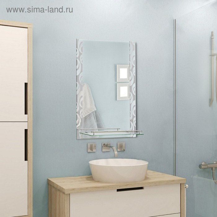 Зеркало в ванную комнату 80×60 см 
