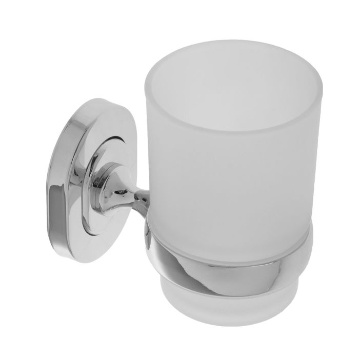 Держатель для зубных щеток Accoona 11203, настенный, 1 стакан, стекло, хром