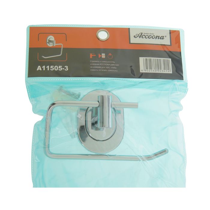 Держатель для туалетной бумаги Accoona A11505-3, хром