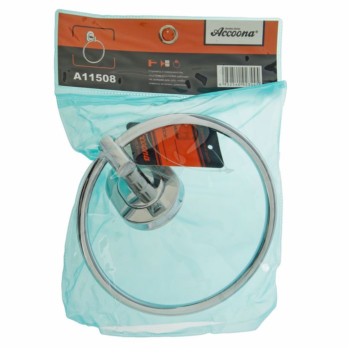 Держатель для полотенец Accoona A11508, круг, хром