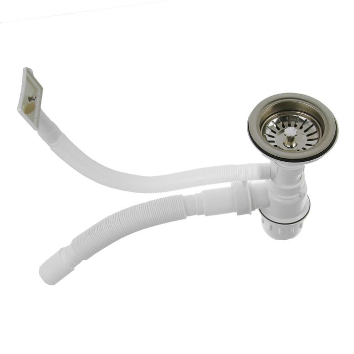 Мойка кухонная Accoona A25095B, врезная, двойная, толщина 0.8 мм, 950 х 500 х 180 мм, глянец 26193