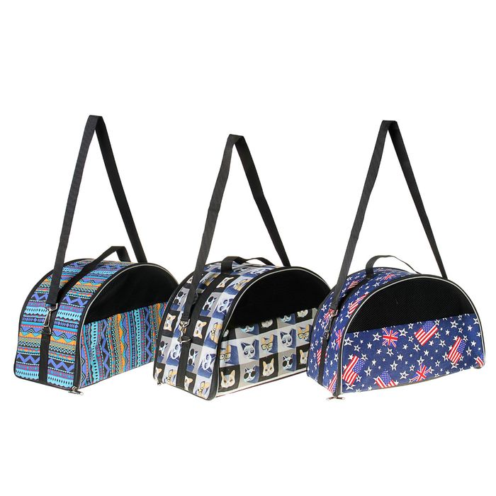 Сумка-переноска с жестким каркасом, 45 х 26 х 23 см, микс расцветок