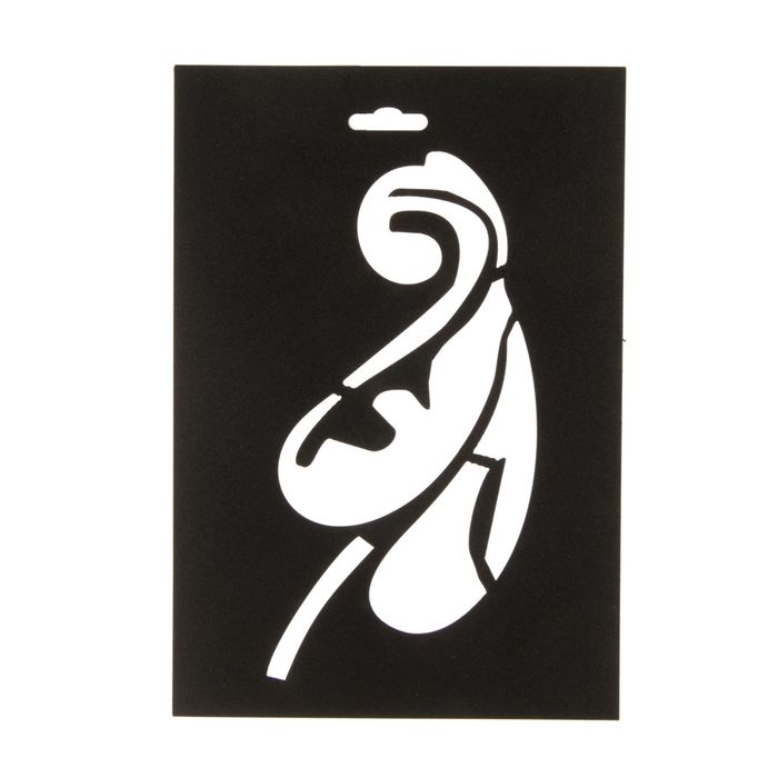 Трафарет пластик "Листик" 10х15 см