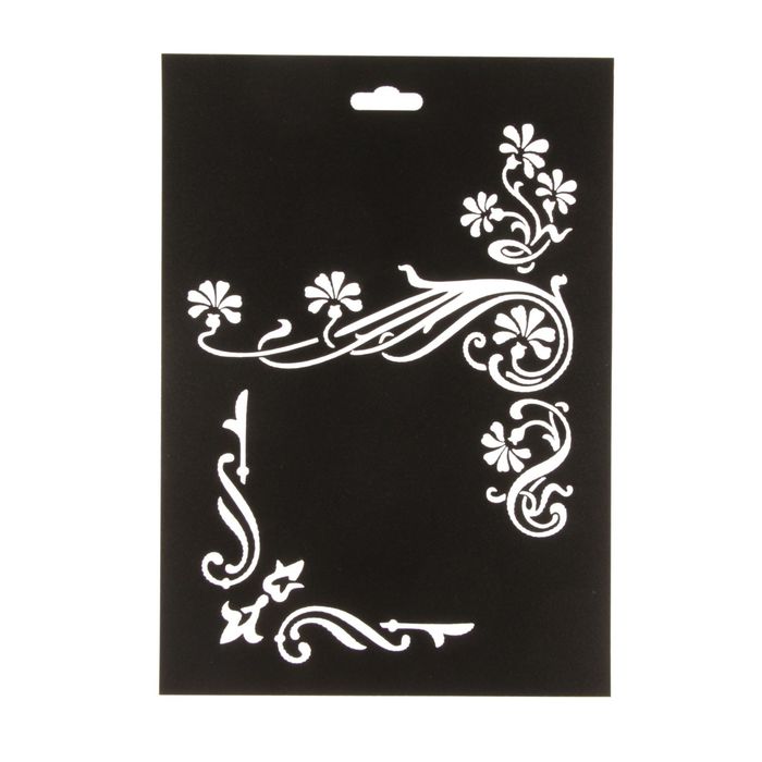 Трафарет пластик "Узор №4" 21х15 см