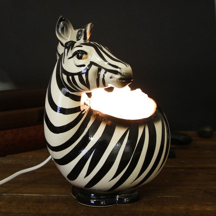 Соляной светильник "Зебра", керамика