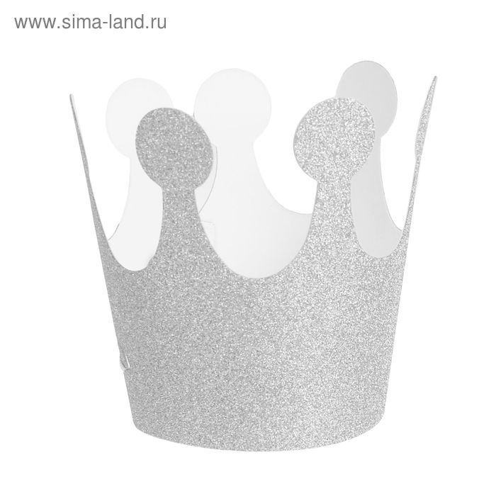 Карнавальная корона «Великолепие», на резинке, цвет серебряный