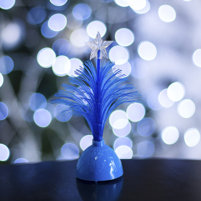 Игрушка световая "Ёлочка" (батарейки в комплекте) 14 см, 1 LED, RGB, синяя