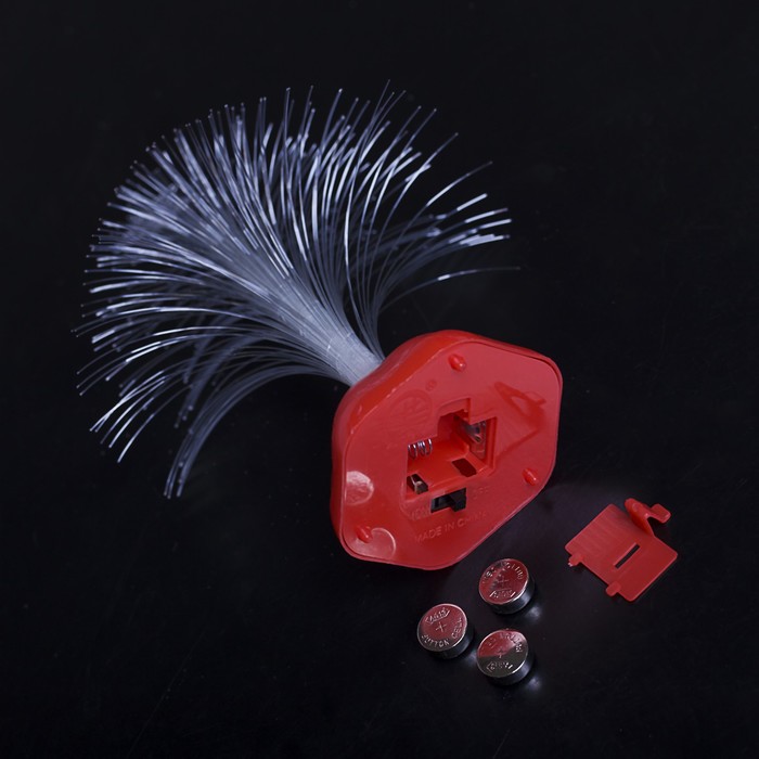 Игрушка световая "Ёлочка" (батарейки в комплекте) 17 см, 1 LED, RGB, белая