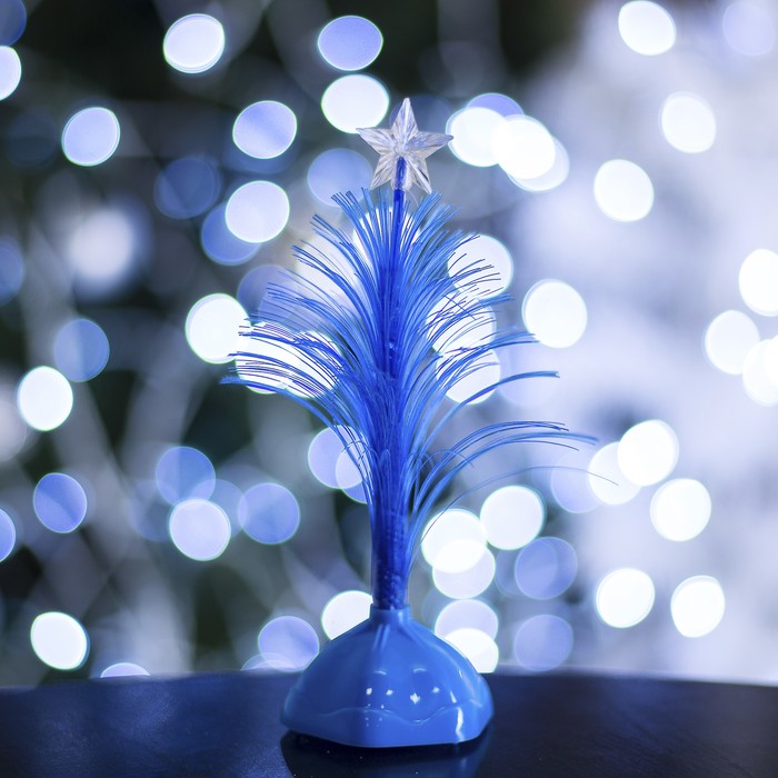 Игрушка световая "Ёлочка" (батарейки в комплекте) 17 см, 1 LED, RGB, синяя