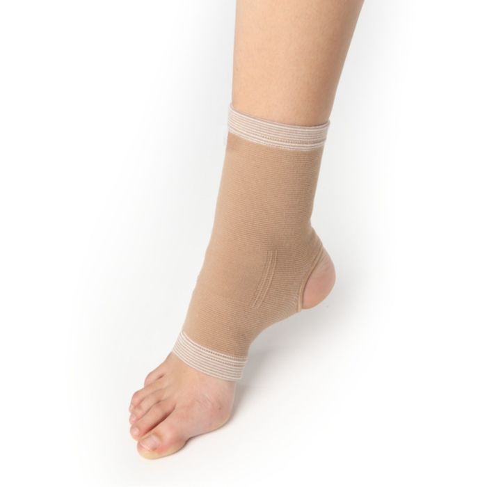 Повязка голеностопная трикотажная, S-HT09AT , Размер:XL (25~28 см), беж, хлопок