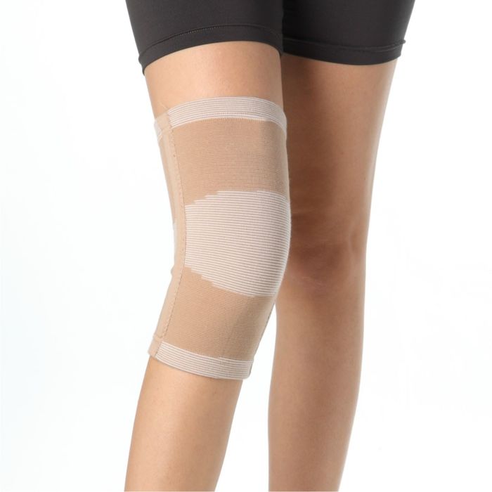 Наколенник трикотажный, S-HT02KT , Размер:L (38~42 см), беж, хлопок