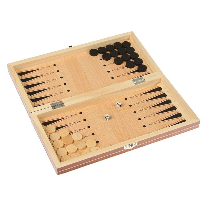 Шахматы на магнитах 2 в 1, дерево, 29х4х14,5