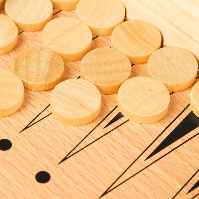 Шахматы на магнитах 2 в 1, дерево, 29х4х14,5