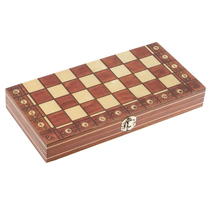 Шахматы на магнитах 2 в 1, дерево, 29х4х14,5