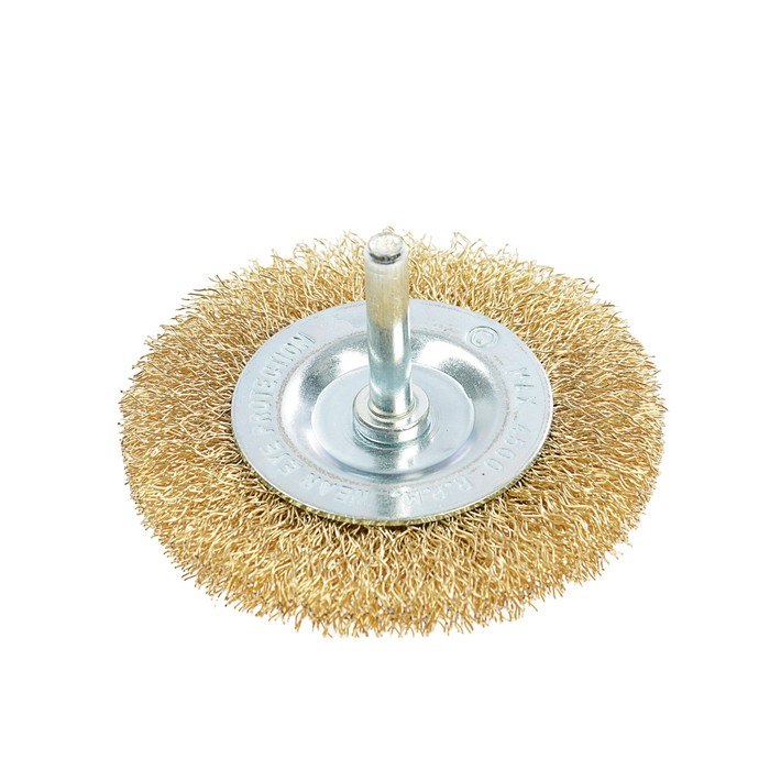Щетка-крацовка со шпилькой для дрели Hobbi, круглая, диаметр 75 мм