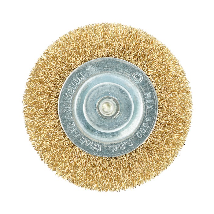 Щетка-крацовка со шпилькой для дрели Hobbi, круглая, диаметр 75 мм