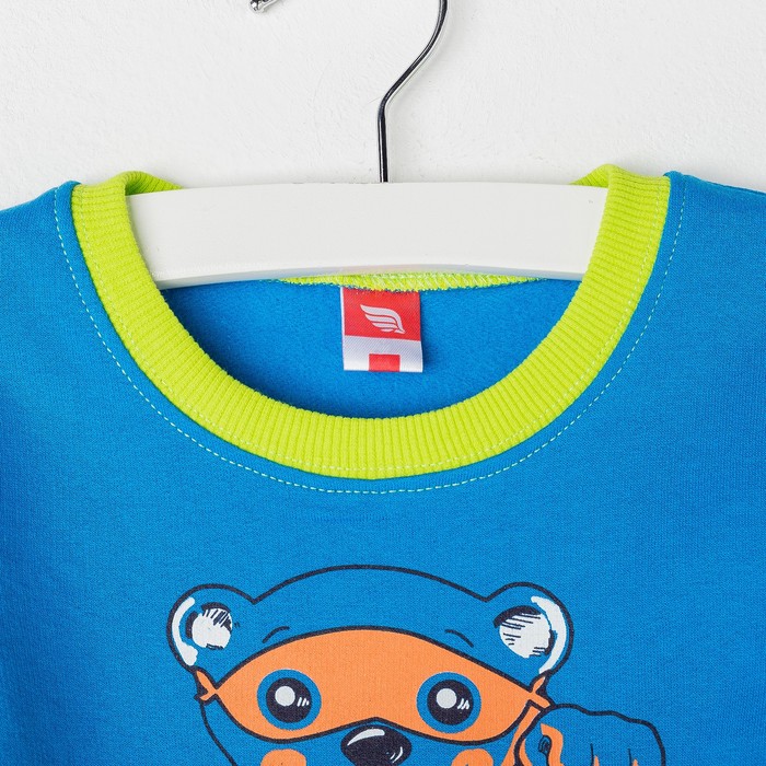 Пижама для мальчика, рост 80 см, цвет синий