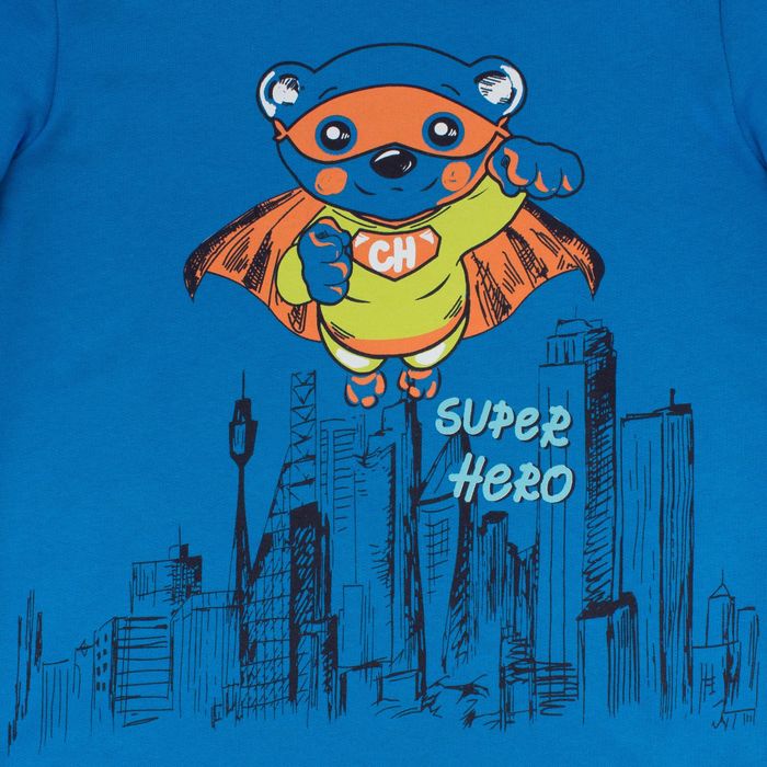 Пижама для мальчика, рост 80 см, цвет синий