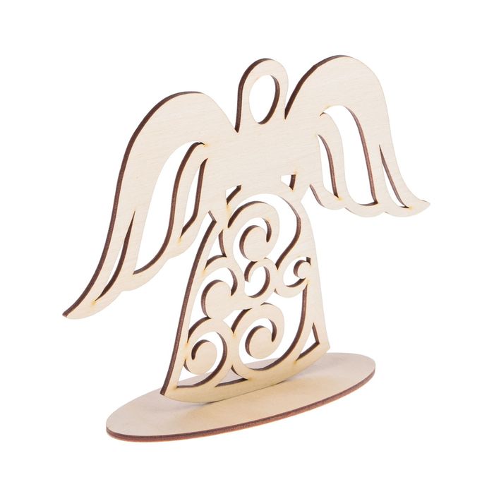 Деревянная заготовка на подставке «Ангел», 20 × 30 см