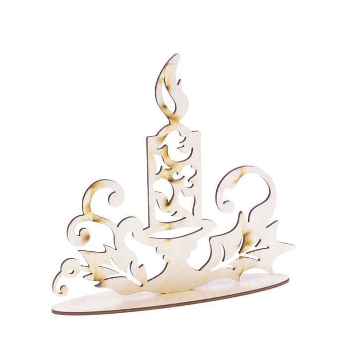 Деревянная заготовка на подставке «Свеча», 20 × 30 см