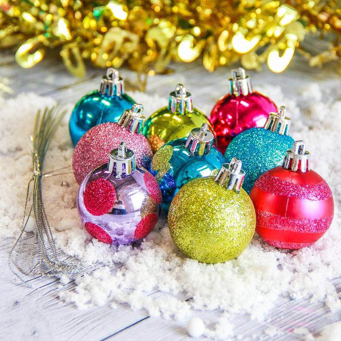 Набор шаров пластик d-4 см 24 шт звезда ассорти