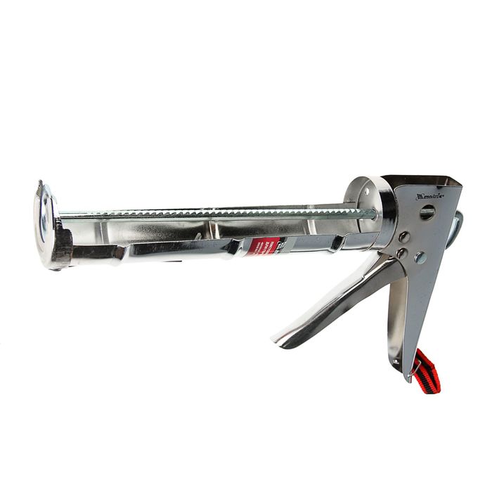 Пистолет для герметика MATRIX, 310 мл, полуоткрытый, зубчатый шток 7 мм, хромированный