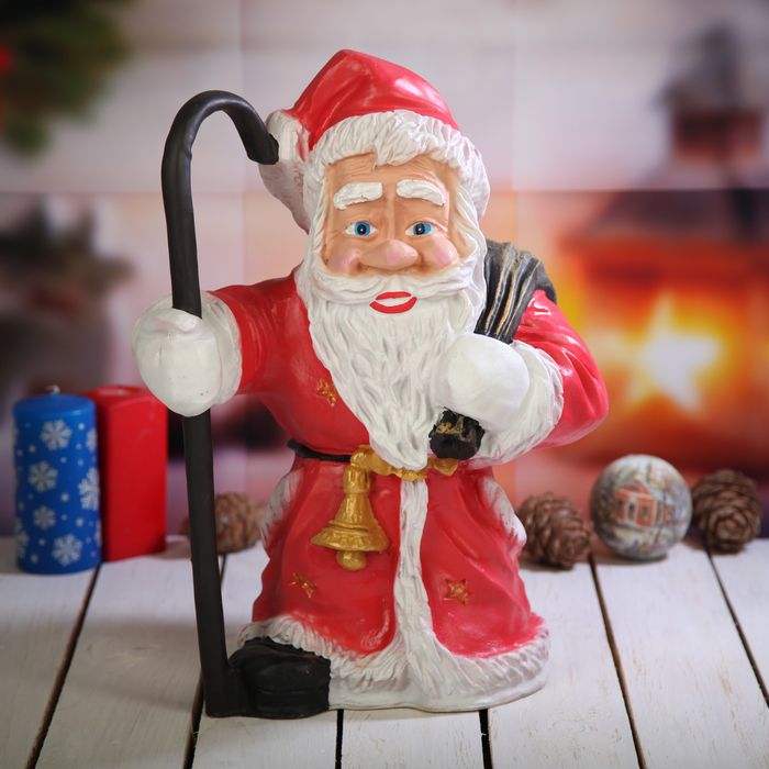 Фигурка "Дед Мороз с посохом", средний 41x29 см