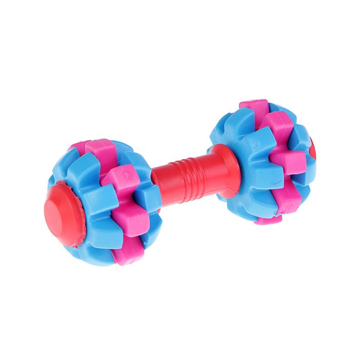 Игрушка жевательная большая "Гантель с шестернями", 16,5 см,